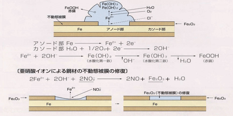 亜硝酸リチウムによる塩害対策（図）