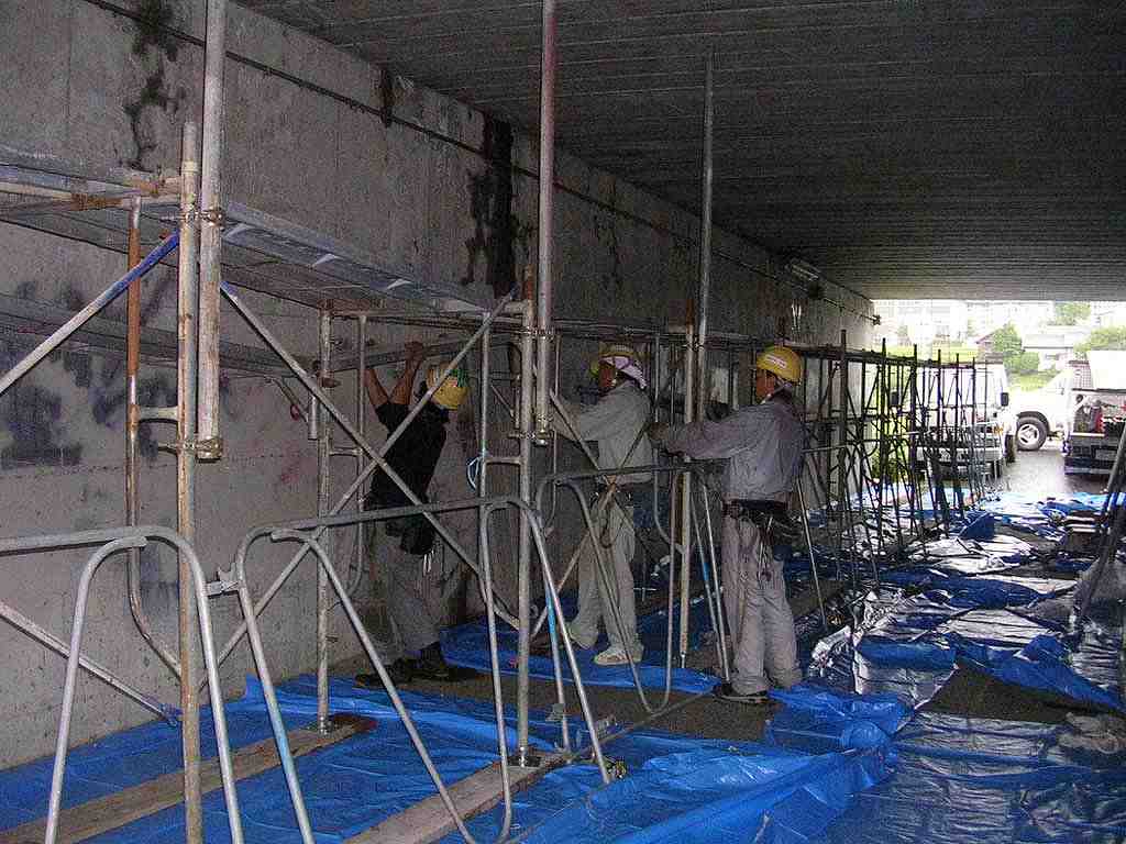 .準備・足場工|施工手順1|ASRリチウム工法協会